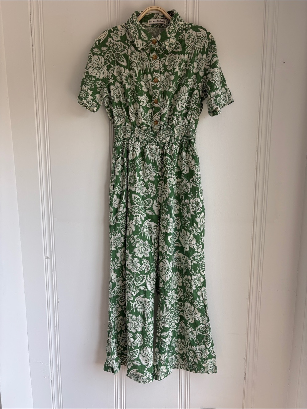 Sm Wardrobe Cotton Floral Tropical Lightweight Jumpsuit